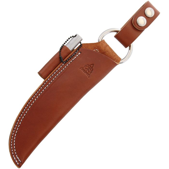 TOPS Bushcraft Fits BOB Fixed Blade Sheath Brown Leather Contruction SHLBUSHBRN -TOPS - Survivor Hand Precision Knives & Outdoor Gear Store