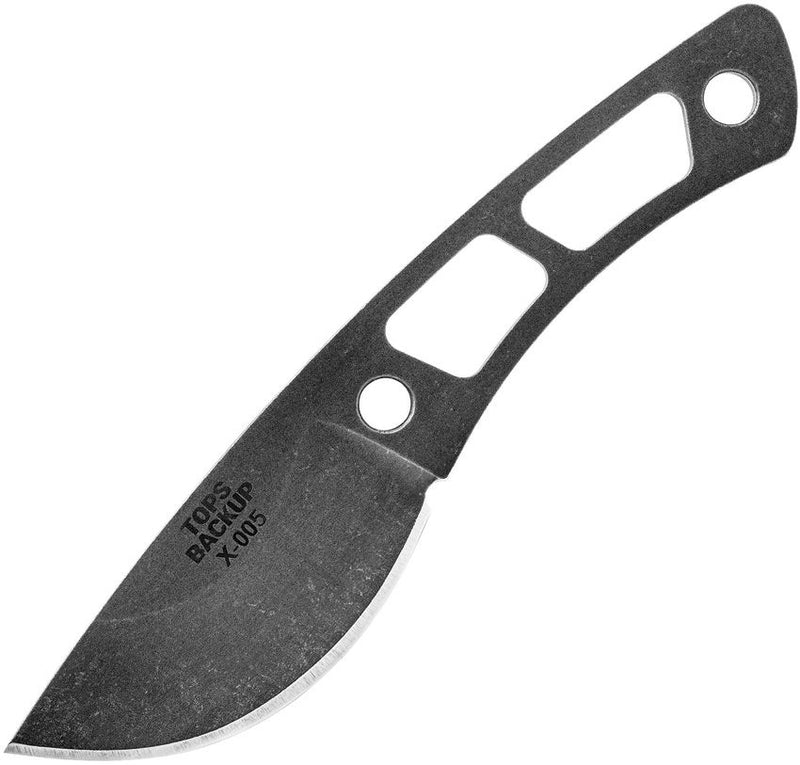 TOPS Backup Fixed Knife 2.38" One Piece 1095 Carbon Steel Construction Skelotonized TBKP01 -TOPS - Survivor Hand Precision Knives & Outdoor Gear Store