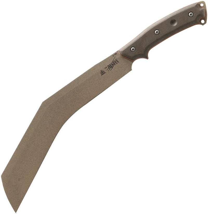 TOPS The Bestia Fixed Knife 13" 1095HC Steel Blade Green / Tan Canvas Micarta Handle TBST01 -TOPS - Survivor Hand Precision Knives & Outdoor Gear Store