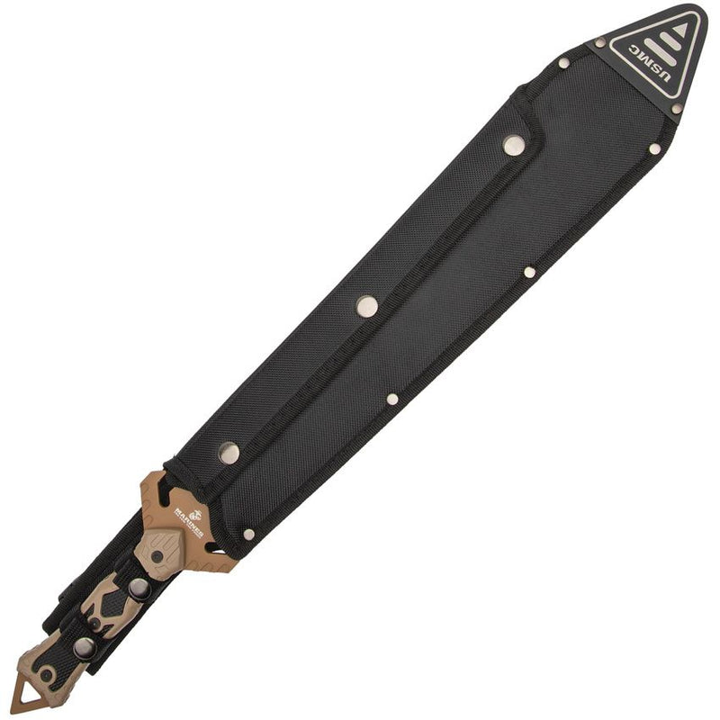 United Cutlery USMC Desert Ops Fixed Sword 17.25" Double Edge Stainless Steel Blade Black/Tan ABS Handle 3507 -United Cutlery - Survivor Hand Precision Knives & Outdoor Gear Store