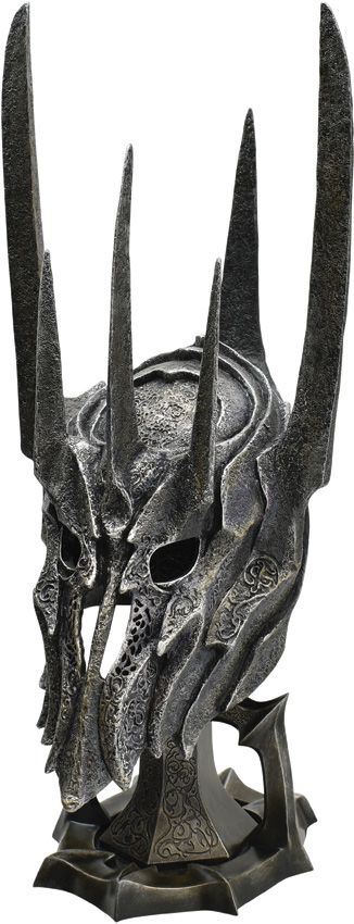 United Cutlery Half-Scale Lord Of The Rings Helm Of Sauron Polyresin Replica With Display Stand 3521 -United Cutlery - Survivor Hand Precision Knives & Outdoor Gear Store