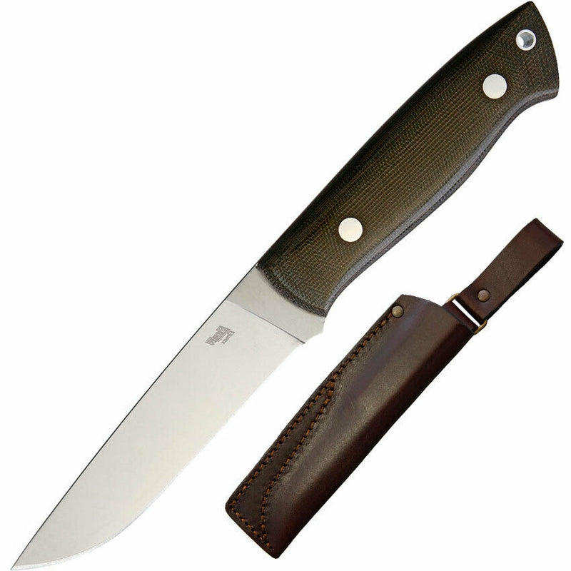 Brisa Trapper 115 Knife 4.5" Elmax Steel Full Tang Blade Green Micarta Handle 2066 -Brisa - Survivor Hand Precision Knives & Outdoor Gear Store