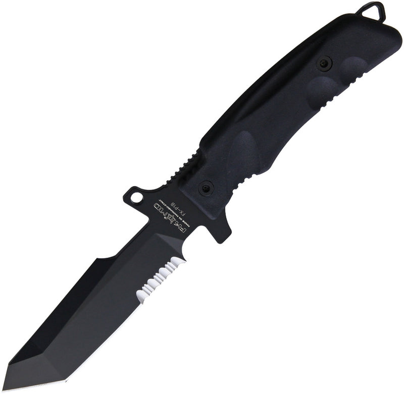 Fox Predator 1 Fixed Knife 5" Bohler N690 Steel Full Blade Black Forprene Handle P1B -Fox - Survivor Hand Precision Knives & Outdoor Gear Store