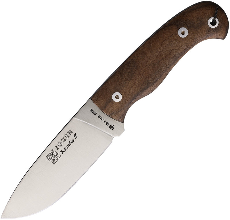 Joker Montes Outdoor Fixed Knife 4.13" Stainless Steel Blade Walnut Handle CN58 -Joker - Survivor Hand Precision Knives & Outdoor Gear Store