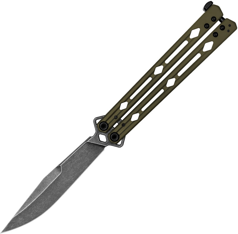 Kershaw Lucha Butterfly Folding Knife 4.63" 14C28N Steel Blade Stainless Steel Handle 5150ODBW -Kershaw - Survivor Hand Precision Knives & Outdoor Gear Store
