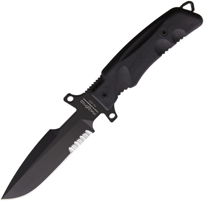 Fox Predator I Fighting Fixed Knife 5" Bohler N690 Steel Blade Black Forprene Handle P3B -Fox - Survivor Hand Precision Knives & Outdoor Gear Store