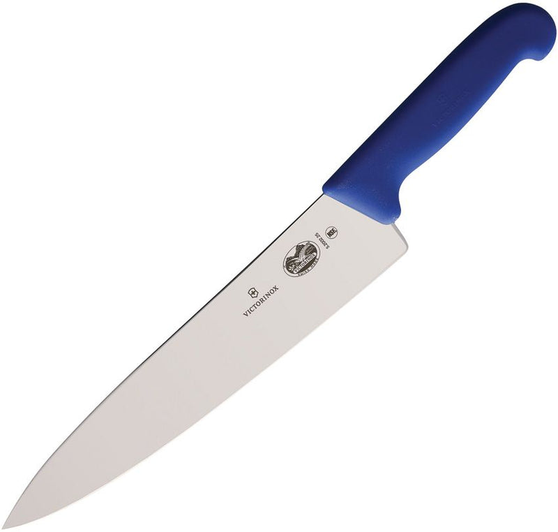 Victorinox Chef's Knife 10" Satin Finish Stainless Steel Blade Blue Fibrox Handle 5200225 -Victorinox - Survivor Hand Precision Knives & Outdoor Gear Store