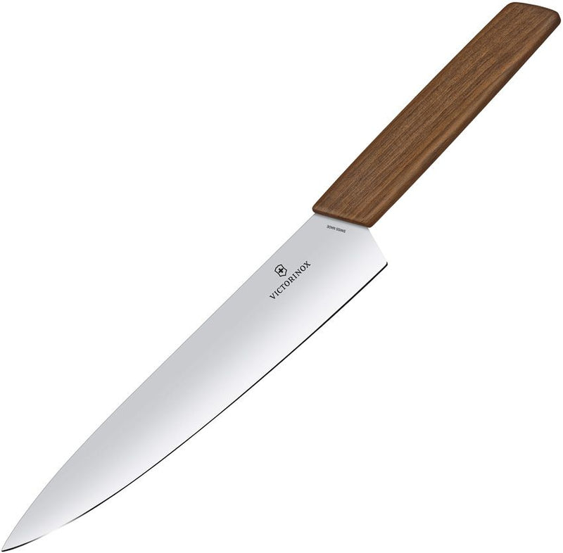 Victorinox Kitchen Carving Knife 8.75" Stainless Steel Blade Walnut Handle 6901022G -Victorinox - Survivor Hand Precision Knives & Outdoor Gear Store