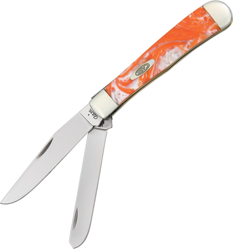 Case XX Trapper Tennessee Pocket Knife Stainless Steel Blades Orange Corelon Handle 9254TN -Case Cutlery - Survivor Hand Precision Knives & Outdoor Gear Store