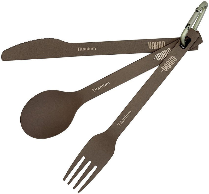 Vargo Titanium Spoon/Fork/Knife Set