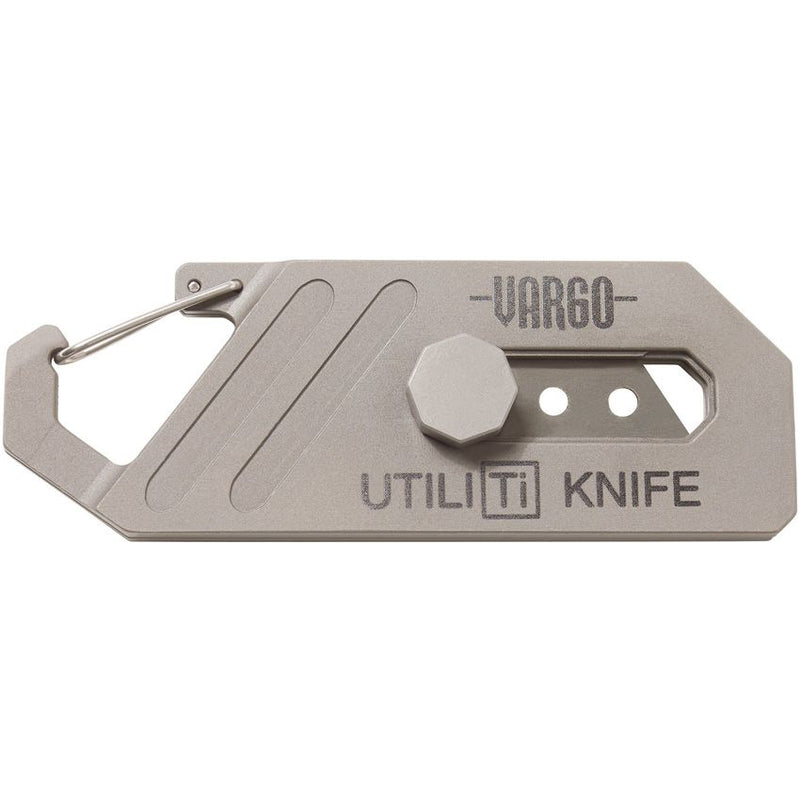 Vargo UtiliTy Knife One-Handed Operation With Integrated Carabiner And Titanium Construction 493 -Vargo - Survivor Hand Precision Knives & Outdoor Gear Store