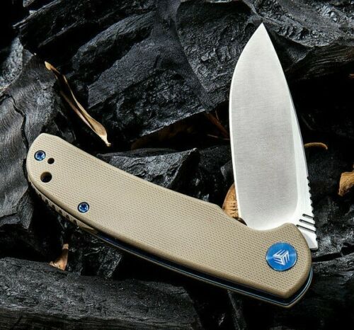 We Knife Co 809 Practic Tan Folding Knife 3.25" M390 Steel Blade G10 Handle 809B -We Knife Co - Survivor Hand Precision Knives & Outdoor Gear Store