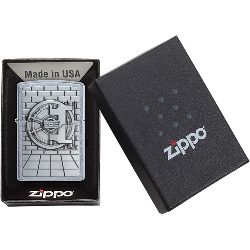 Zippo Gold Surprise Lighter With Street Chrome Design And Dimensions: 0.5" x 2.25" 00147 -Zippo - Survivor Hand Precision Knives & Outdoor Gear Store