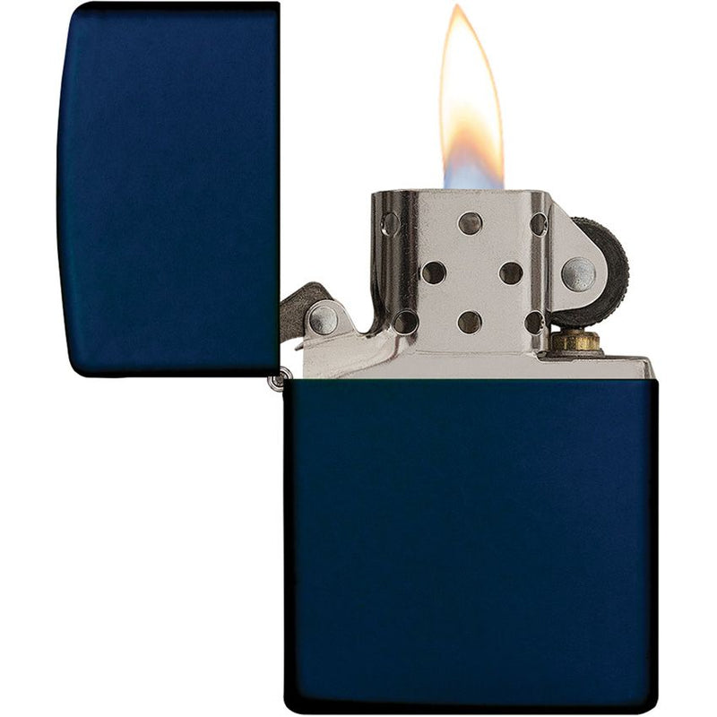 Zippo Classic Lighter Navy Matte No Logo All Metal Construction Dimensions: 0.5" x 2.25" 10239 -Zippo - Survivor Hand Precision Knives & Outdoor Gear Store