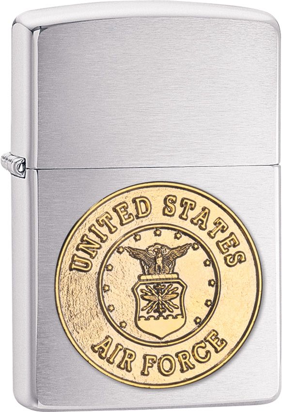 Zippo U.S. Air Force Lighter With Brushed Chrome Windproof Color 10570 -Zippo - Survivor Hand Precision Knives & Outdoor Gear Store