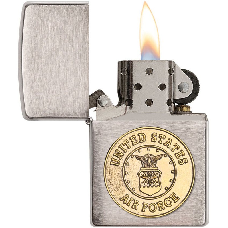 Zippo U.S. Air Force Lighter With Brushed Chrome Windproof Color 10570 -Zippo - Survivor Hand Precision Knives & Outdoor Gear Store