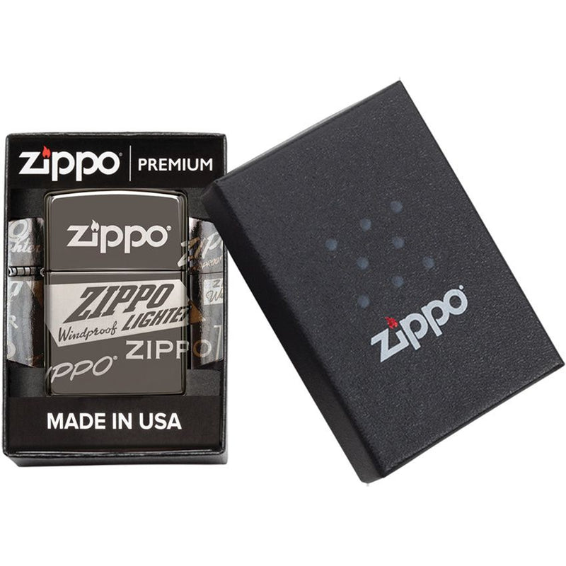 Zippo Lighter Windproof All Metal Construction With Black Ice Color And Dimensions: 0.5" x 2.25" Made in USA 11451 -Zippo - Survivor Hand Precision Knives & Outdoor Gear Store