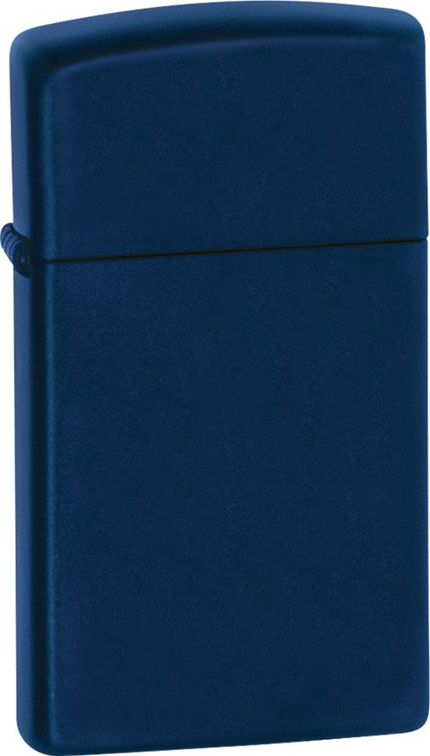 Zippo Lighter Slim Windproof All Metal Construction Navy Matte No Logo And Dimensions: 0.38" x 2.38" Made in USA11639 -Zippo - Survivor Hand Precision Knives & Outdoor Gear Store