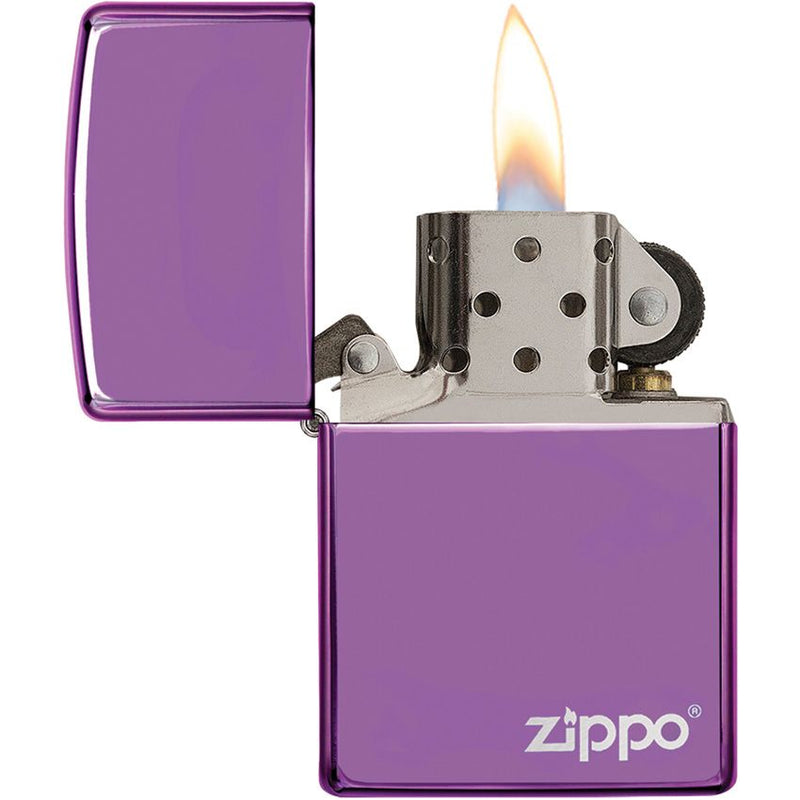 Zippo Lighter Classic Purple Windproof All Metal Construction With Logo And Dimensions: 0.5" x 2.25" Made in USA 12747 -Zippo - Survivor Hand Precision Knives & Outdoor Gear Store