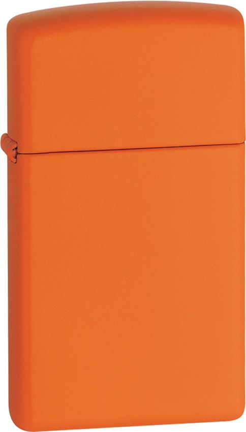 Zippo Lighter Slim Windproof All Metal Construction No Logo Orange Color And Dimensions: 0.38" x 2.38" Made in USA 13335 -Zippo - Survivor Hand Precision Knives & Outdoor Gear Store