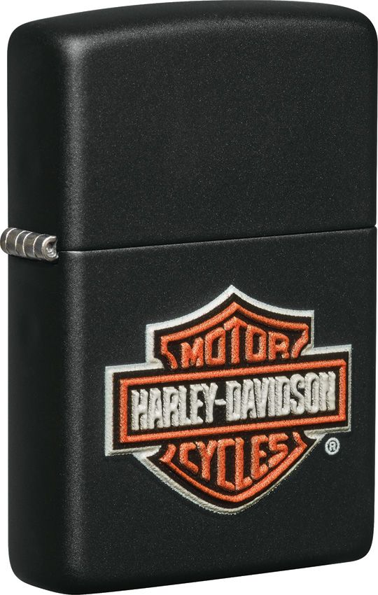 Zippo Lighter Harley-Davidson Design Windproof All Metal Construction With Black Matte Color And Dimensions 0.5" x 2.25" Made in USA 15700 -Zippo - Survivor Hand Precision Knives & Outdoor Gear Store