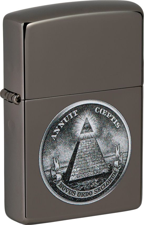 Zippo Lighter Dollar Seal Windproof All Metal Construction And Dimensions: 0.5" x 2.25" Made in USA 19840 -Zippo - Survivor Hand Precision Knives & Outdoor Gear Store