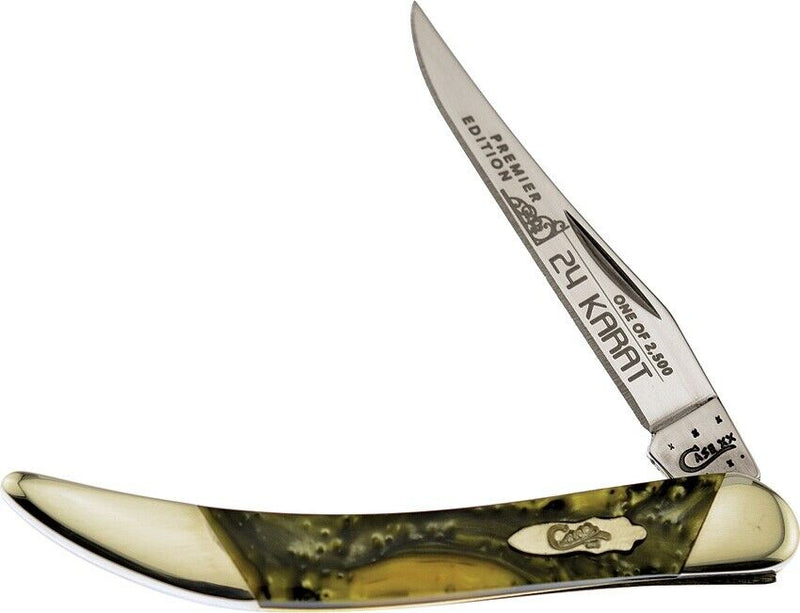 Case XX Small Toothpick 24 Karat Folding Knife Stainless Blade Corelon Handle 91009624KT -Case Cutlery - Survivor Hand Precision Knives & Outdoor Gear Store