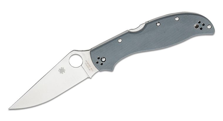 Spyderco Strech 2 Xl Folding Knife 3.99" CPM-CruWear Tool Steel Blade Gray G10 Handle 258GPGYCW -Spyderco - Survivor Hand Precision Knives & Outdoor Gear Store