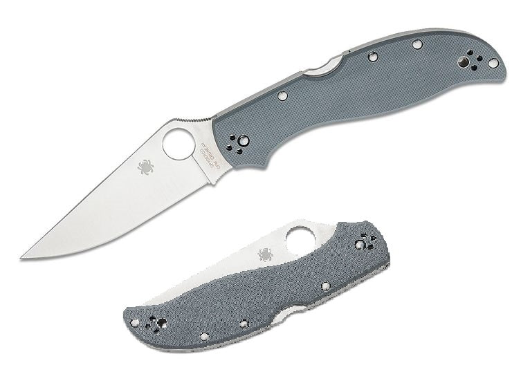 Spyderco Strech 2 Xl Folding Knife 3.99" CPM-CruWear Tool Steel Blade Gray G10 Handle 258GPGYCW -Spyderco - Survivor Hand Precision Knives & Outdoor Gear Store