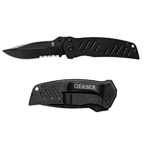 Gerber Swagger Folding Knife 3.25" Stainless Steel Blade Black Textured G10 Handle 0594 -Gerber - Survivor Hand Precision Knives & Outdoor Gear Store