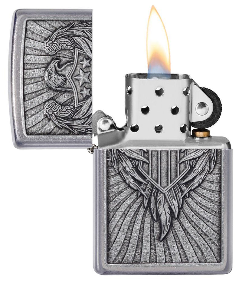 Zippo Lighter Eagle Emblem Feature Windproof All Metal Construction 19976 -Zippo - Survivor Hand Precision Knives & Outdoor Gear Store