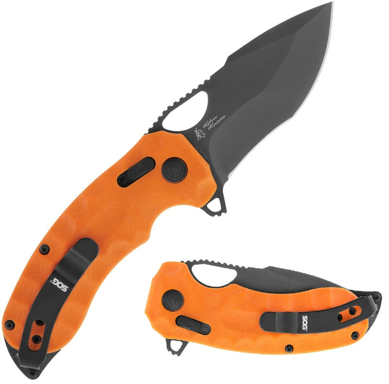 SOG Kiku LTE XR Lock Folding Knife 3" CTS-XHP Steel Blade Orange G10 Handle 12270357 -SOG - Survivor Hand Precision Knives & Outdoor Gear Store