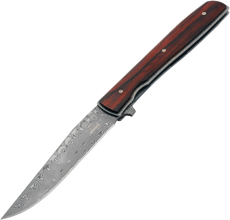 Boker Plus Urban Trapper Folding Knife 3.5" Damascus Steel Blade Cocobolo Wood 01BO176D -Boker Plus - Survivor Hand Precision Knives & Outdoor Gear Store