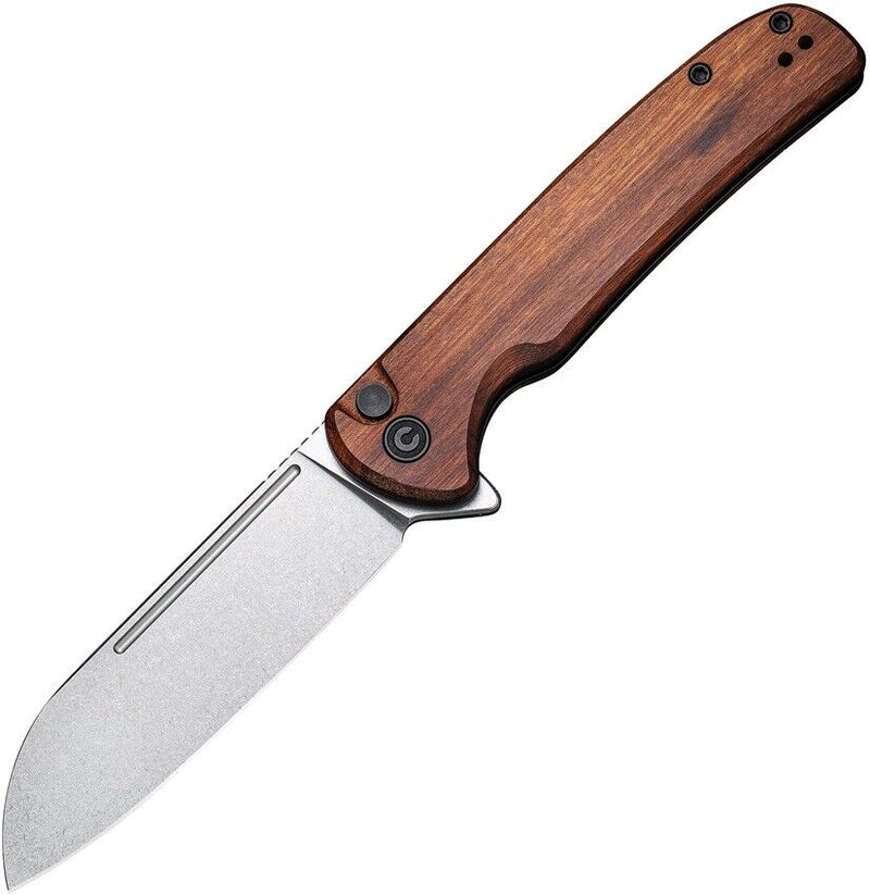 Civivi Chevalier Button Lock Folding Knife 3.5" 14C28N Sandvik Stainless Blade Cuibourtia Wood Handle 200223 -Civivi - Survivor Hand Precision Knives & Outdoor Gear Store