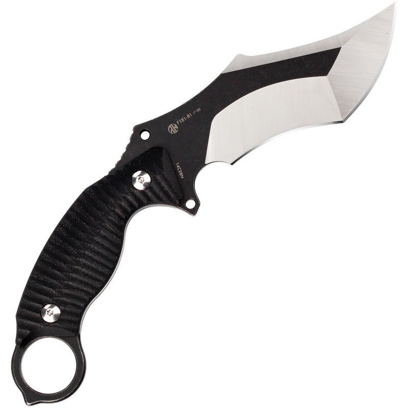 RUIKE F181 Fixed Knife 4.5" 14C28N Sandvik Steel Full Tang Blade Black Sculpted G10 Handle 181B1 -RUIKE - Survivor Hand Precision Knives & Outdoor Gear Store