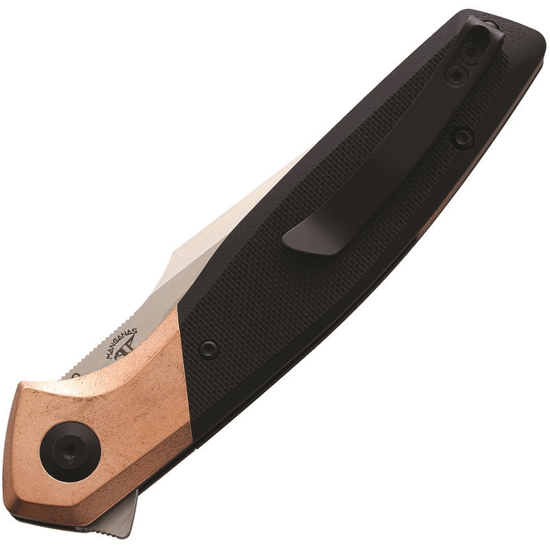 Kizer Cutlery Grazioso Linerlock Folding Knife 3.5" Bohler N690 Steel Blade Black Copper G10 Handle 4572N1 -Kizer Cutlery - Survivor Hand Precision Knives & Outdoor Gear Store