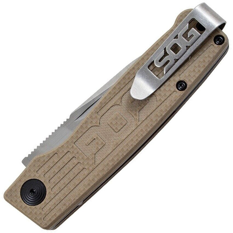 SOG Terminus Folding Knife 3" BD1 Steel Slipjoint Blade Tan G10 Handle 1001BX -SOG - Survivor Hand Precision Knives & Outdoor Gear Store