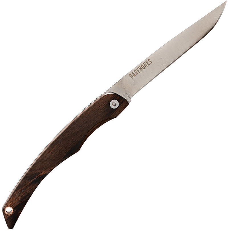 Barebones Living Solo Folding Knife 3.5” 50CrMoV15 Steel Blade Composite Hardwood/Walnut Handle RE2110 -Barebones Living - Survivor Hand Precision Knives & Outdoor Gear Store