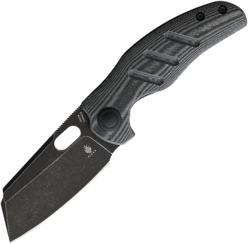 Kizer Cutlery Mini Sheepdog Linerlock Folding Knife 2.63" 154CM Steel Blade Black Canvas Micarta Handle 3488C5 -Kizer Cutlery - Survivor Hand Precision Knives & Outdoor Gear Store