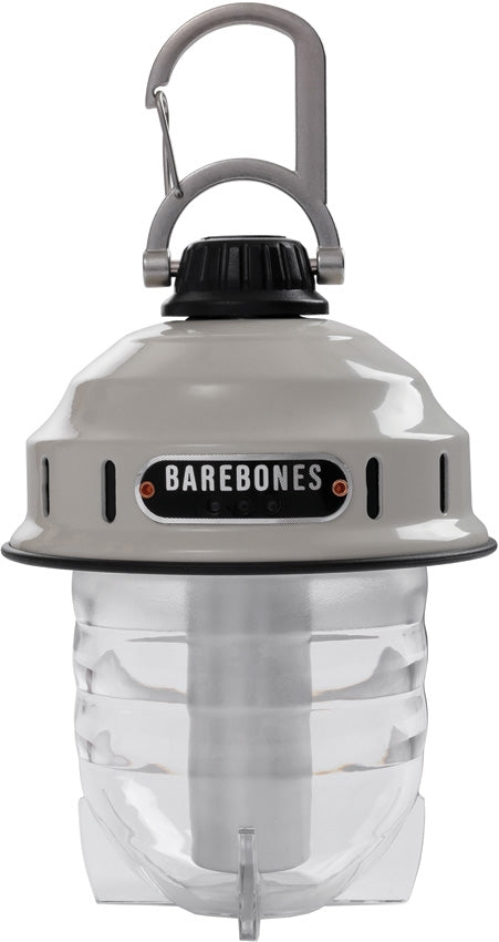 Barebones Living Beacon Hanging Lantern 3.75" x 5" Rechargeable Stamped Steel Construction Vintage White RE237 -Barebones Living - Survivor Hand Precision Knives & Outdoor Gear Store