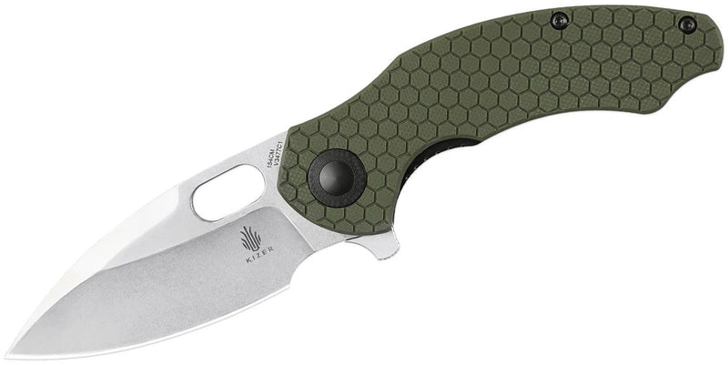 Kizer Cutlery Roach Mini Folding Knife 2.99" 154CM Steel Blade Olive Green G10 Handle 3477C1 -Kizer Cutlery - Survivor Hand Precision Knives & Outdoor Gear Store