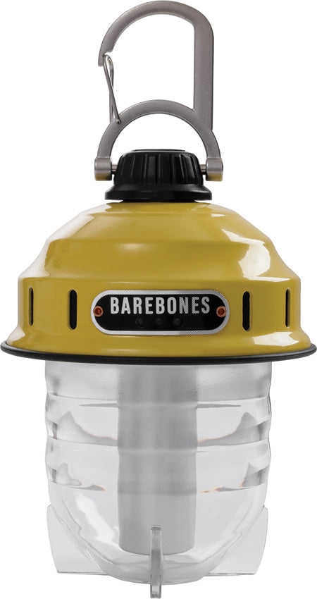 Barebones Living Beacon Hanging Lantern Yellow 3.75" x 5" Rechargeable Stamped Steel Construction RE235 -Barebones Living - Survivor Hand Precision Knives & Outdoor Gear Store