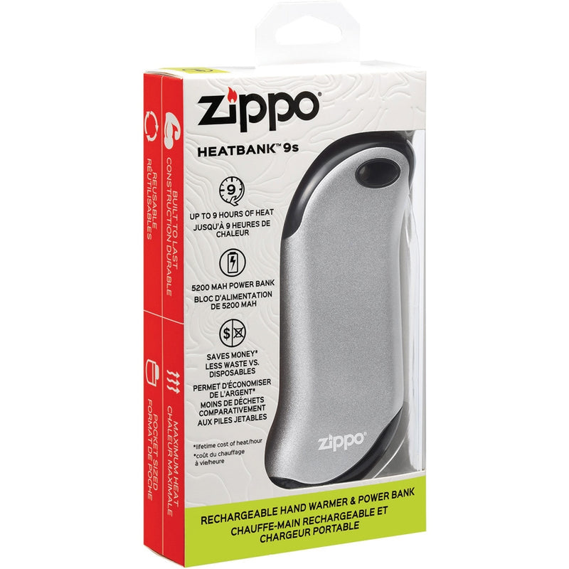 Zippo HeatBank 9s Rechargable Hand Warmer Up To 120F Operating Temperature 15436 -Zippo - Survivor Hand Precision Knives & Outdoor Gear Store