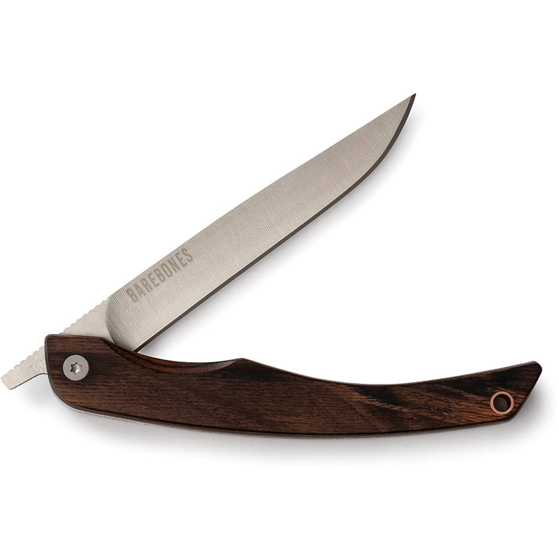 Barebones Living Solo Folding Knife 3.5” 50CrMoV15 Steel Blade Composite Hardwood/Walnut Handle RE2110 -Barebones Living - Survivor Hand Precision Knives & Outdoor Gear Store