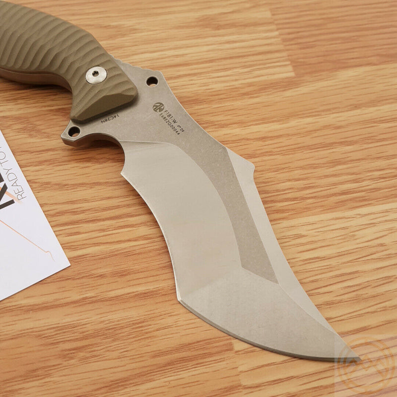 RUIKE F181 Fixed Knife 4.5" 14C28N Sandvik Steel Full Tang Blade Sculpted Tan G10 Handle 181W -RUIKE - Survivor Hand Precision Knives & Outdoor Gear Store