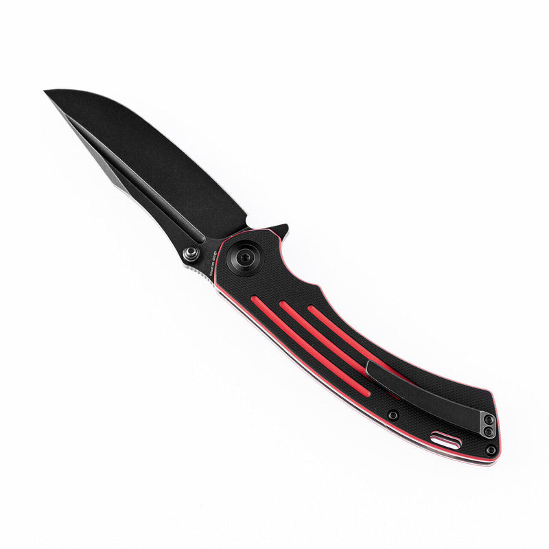 Kansept Knives Pretatout Folding Knife 3.56" 154CM Steel Blade Black and Red G10 Handle 1032A1 -Kansept Knives - Survivor Hand Precision Knives & Outdoor Gear Store