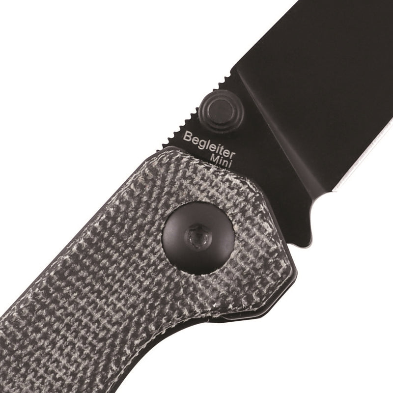 Kizer Cutlery Begleiter Mini Folding Knife 3" Bohler N690 Steel Blade Black Canvas Micarta Handle 3458RN2 -Kizer Cutlery - Survivor Hand Precision Knives & Outdoor Gear Store