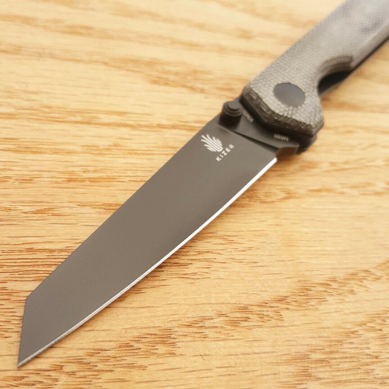 Kizer Cutlery Begleiter Mini Folding Knife 3" Bohler N690 Steel Blade Black Canvas Micarta Handle 3458RN2 -Kizer Cutlery - Survivor Hand Precision Knives & Outdoor Gear Store