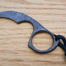 Bastinelli Creations Diagnostic Skull Fixed Knife 1.5" Black PDV Coated N690C Steel Karambit Blade One Piece Construction 05S -Bastinelli Creations - Survivor Hand Precision Knives & Outdoor Gear Store