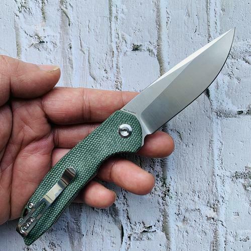 Kansept Knives Mini Accipiter Framelock Folding Knife 2.75" 154CM Steel Blade Green Micarta Handle 2007A2 -Kansept Knives - Survivor Hand Precision Knives & Outdoor Gear Store